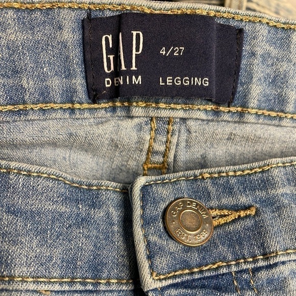 GAP DENIM LEGGING LIGHT-WASH JEANS SIZE 4/27 - Picture 2 of 6